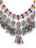Ghungroo Multicolor Enamelle Silver Plated Oxidised Choker Necklace