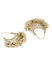 White Beaded Gold Plated Chandbali Earring