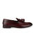 Burgundy Plain Loafers With Tassels