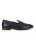 Navy Blue Textured Leather Loafers