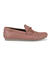 Pink Leather Bow Moccasins