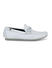 White Leather Bow Moccasins