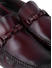 Burgundy Moccasins With Knot Detail