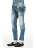 Mid Blue Solid Skinny Fit Jeans