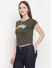 Olive Solid Slim Fit T-Shirts