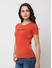Spykar Cotton orange T-Shirts