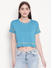 Electric Blue Crop Fit T-shirt
