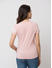 SPYKAR Baby Pink White Lycra jersey Regular Length T-SHIRTS