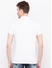 White Printed Slim Fit Polo T-Shirt