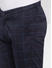 Spykar Navy Cotton Slim Fit Trousers