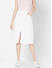 Spykar White Solid Relaxed Mid-Rise Skirts (Skirt)