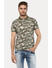 Green Camouflage Slim Fit Polo T-Shirt