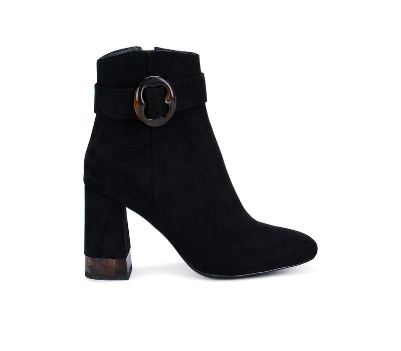 Black Ankle Boots with Block Heels
