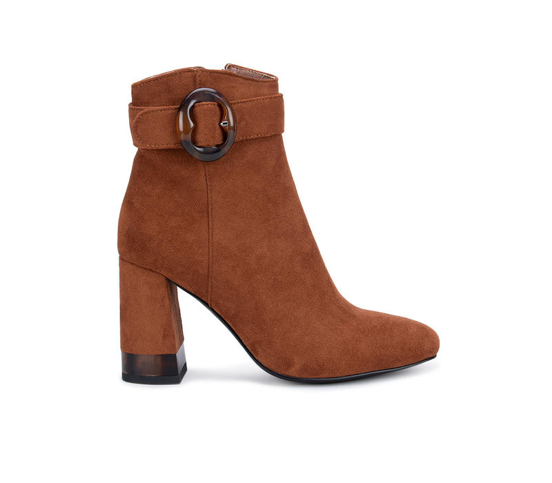 Brown Ankle Boots with Block heels