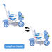 Mee Mee Baby Tricycle with Rocking Function 2 in 1 and Easy-to-Push Handle (Blue)