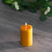 Set of 2 Mustard Divine Pillar Candle Small