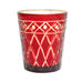 Set of 4 Sparkle Red and Gold Glass Tumbler