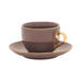 Set of 6 Coup Brown Cup & Saucer