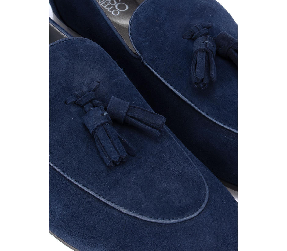 Suede Loafers With Tassels