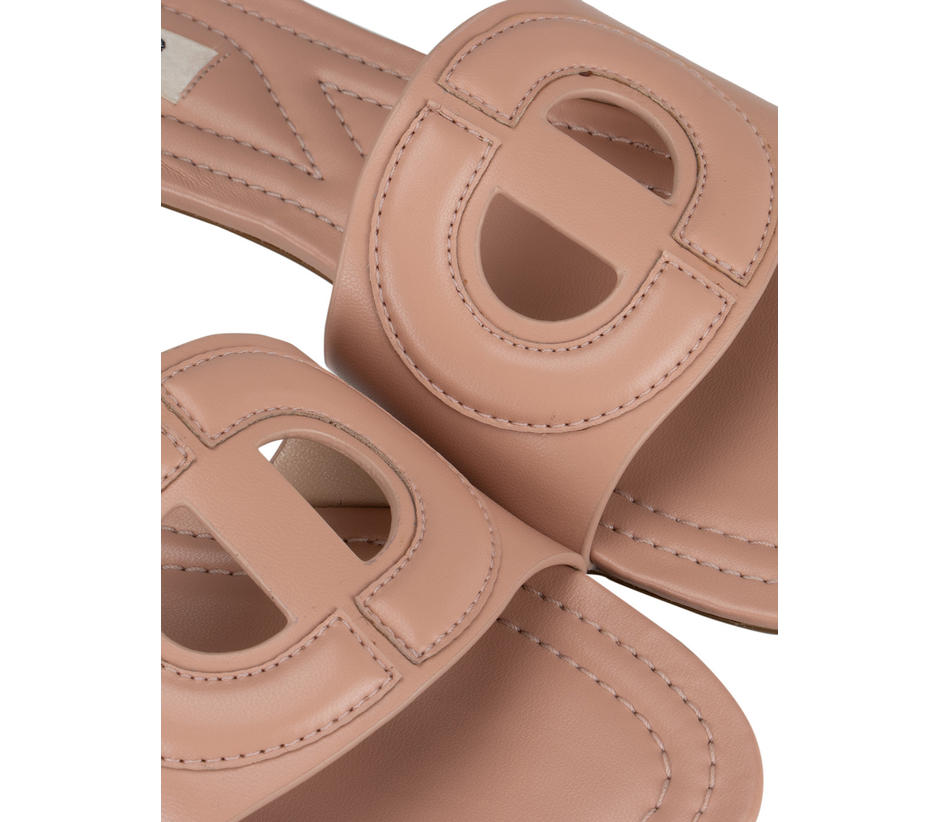 Pink Detailed Strap Sliders