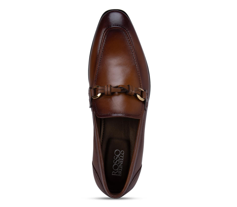 Tan Loafers With Knot Detail