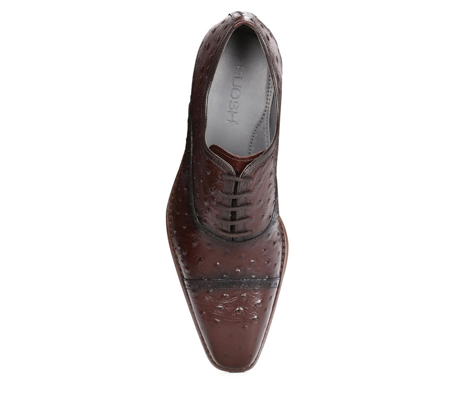 Wear Brown Leather Oxford Shoes For Men 