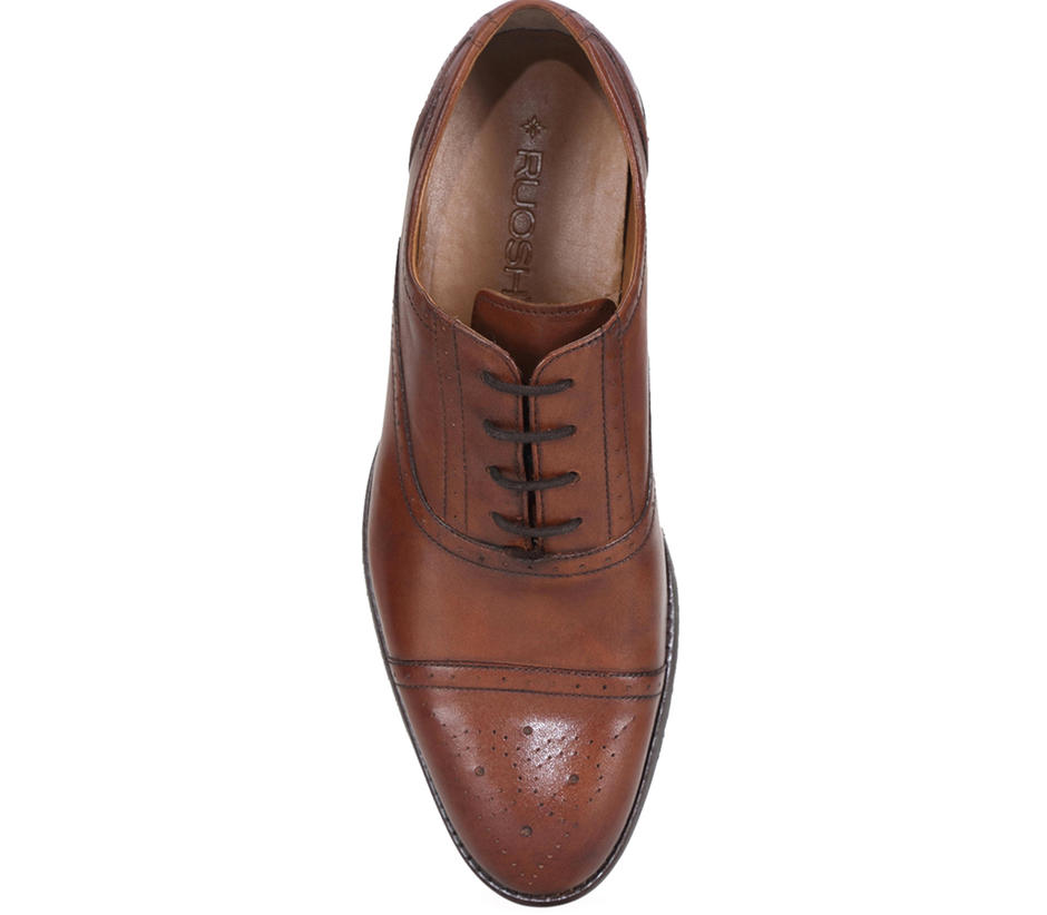 Buy Formal Brown Plain Leather Oxford 