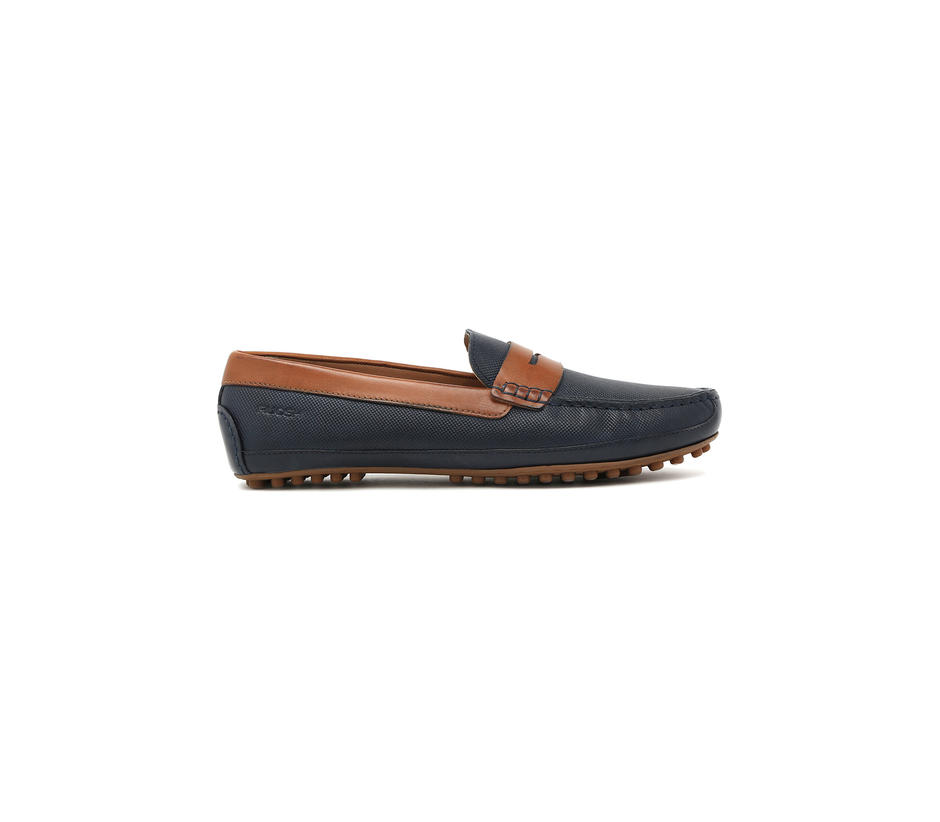 Buy Casual Navy Leather Loafer For Men 
