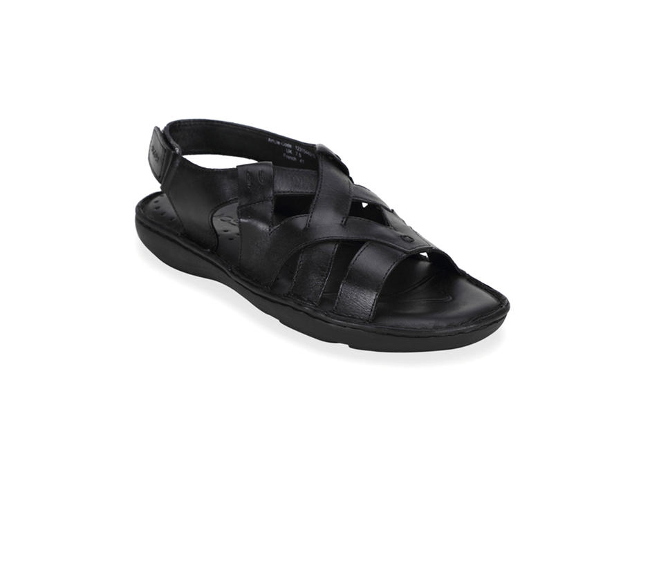 plain black sandals