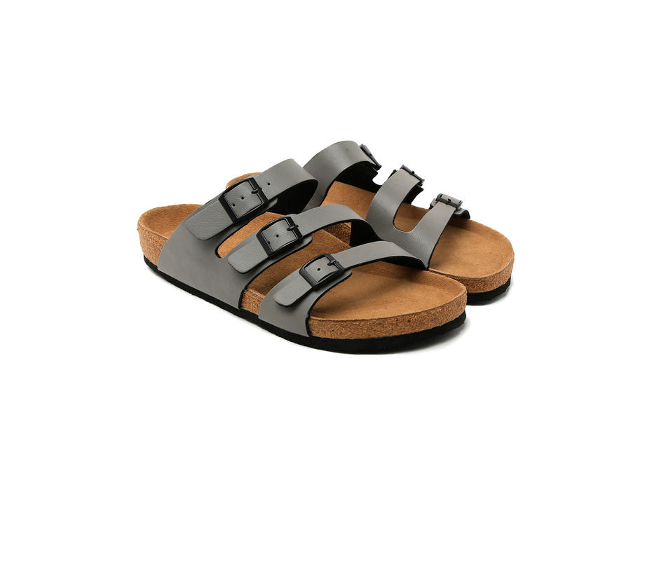 Buy Casual Grey Synthetic Sandal For 