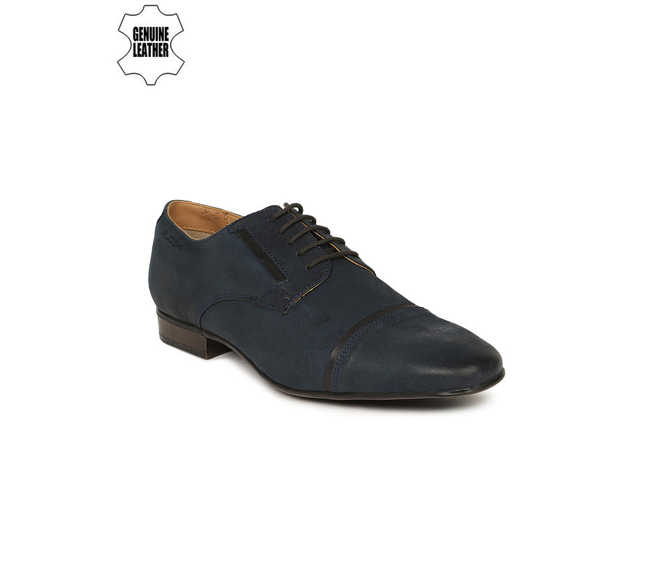 navy blue derby shoes